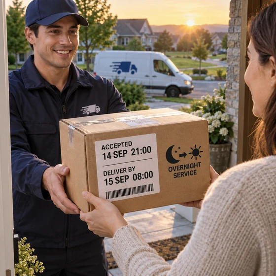 Minh họa: overnight delivery